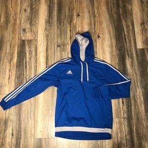 Adidas Royal Blue Hoodie with Grey Accents